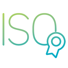 Icon of ISO with an award ribbon